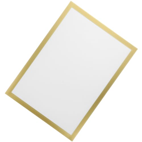 YARNOW Self-Adhesive Magnetic Photo Frame A3 with Gold Border, Document and Poster Display Holder for Home and Office Cabinets, Suitable for Certificates