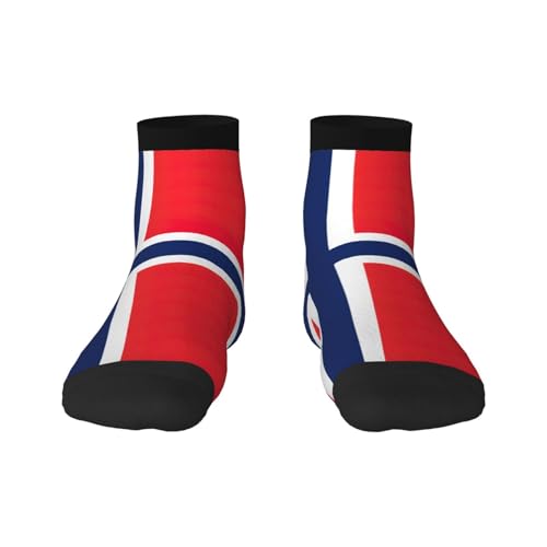 Norwegian flag print Men's Athletic Socks for Sports Outdoor Sports Socks for Men and Women Hiking