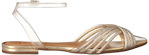 Jessica Simpson Women's Chavi Embellished Evening Flat Ballet, Clear/Gold, 9 #TOP5
