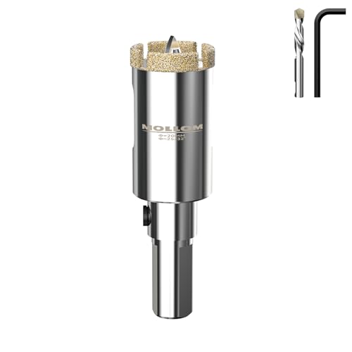 Image of MOLLOM 25 /32 inch (20mm) Diamond Hole Saw with 2 Pilot Drill Bit