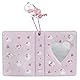 7,6 cm Mini-Fotoalbum, 40 Taschen, Fotokartenhalter, Liebesherz, hohl, Fotokartenhalter