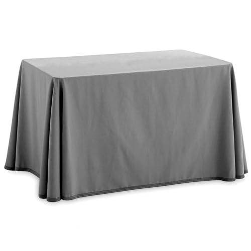 Lanovenanube Ropa o Falda Camilla, Enaguilla Rectangular de Tejido Otoman, Medida Especial - Color Gris Utilizar en los Meses de Primavera y Verano por su Tejido Ligero y Fresco.