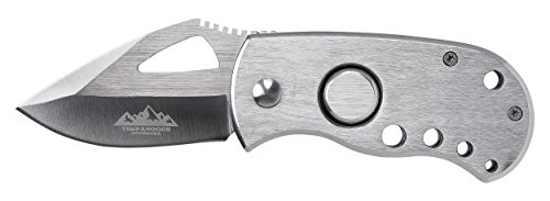Timpanogos Outdoors - Big Baldy Knife - Durable and Foldable Pocket Knife, Made of Hardened Steel, Silver Finish, Very Sharp