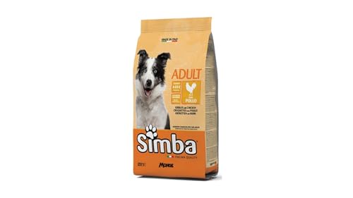 MONGE-SIMBA Cane Crocchette con Pollo | alimento secco completo per cani adulti di tutte le taglie, altamente digeribile, Made in Italy, monoproteico, 1 confezione da 20kg.