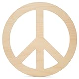 Peace Wood Cutouts 12 x 12-inch, Pack of 1 Unfinished Wood Crafts Blank, Wooden Letter Sign for Crafts & Decor, by Woodpeckers