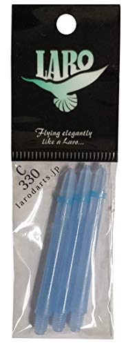 LSTYLE x Laro Dart Shafts: Plastic Nylon Shaft - for Soft Tip and Steel Tip Darts - Light Blue 330 (Long/Medium)