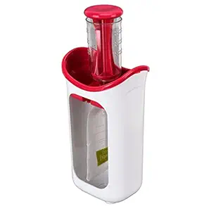Ubersweet Puree Squeezer, Portable Baby Puree Maker Harmless Heatable Baby Food Processor Silicone for Kitchen for Restaurant for Home(red)