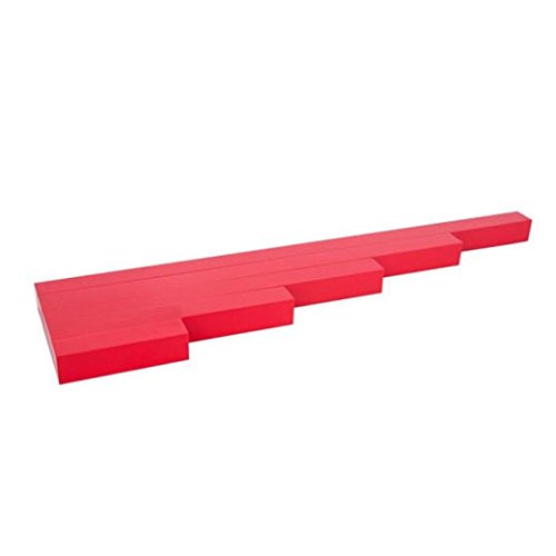 Long Red Rods 5 Steps-Montessori Materials Sensorial Educational Tools Preschool Learning