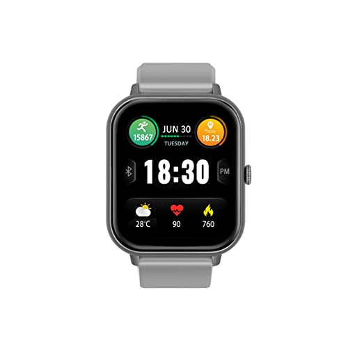 Image of Promate Xwatch-C18 Superfit Smart Watch, 1.83 inch Display Bluetooth Calling, IP67 Water Resistant, 15 Days Battery Life, 100+ Sports Modes, Real-Time HR Monitor, 100+ Customizable Watch Faces (Graphite)