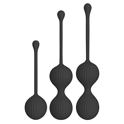 Amosfun 3 peças de pesos para exercícios de Kegel totalmente envolvidos com bolas pélvicas para cont
