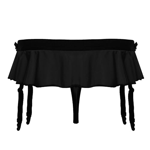 Sissy Lingerie for Men Pouch Panties Skirt for Crossdressers Underpants G-String Thongs Briefs with Garters2