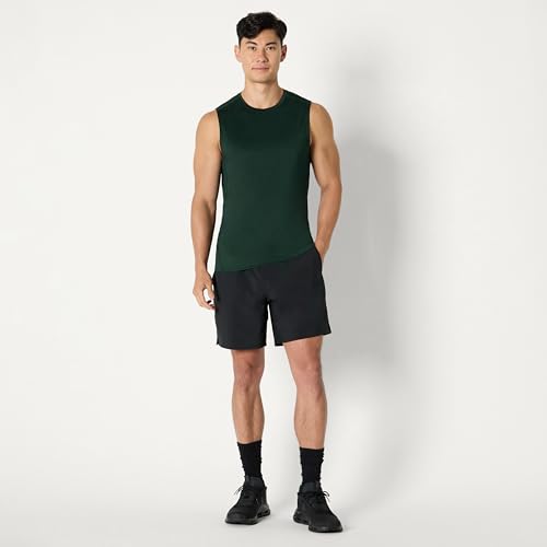 Image of Amazon Essentials Men's Athletic Running Training Shorts, Performance Stretch Woven Workout Shorts, 7 inch