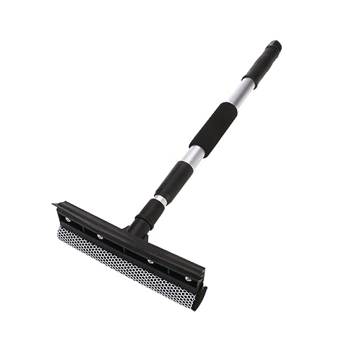Ipetboom Multifunctional Telescopic Car Window Squeegee Mop with Detachable Sponge Head Durable Skid Handle Easy Cleaning for Auto Shower Doors and More