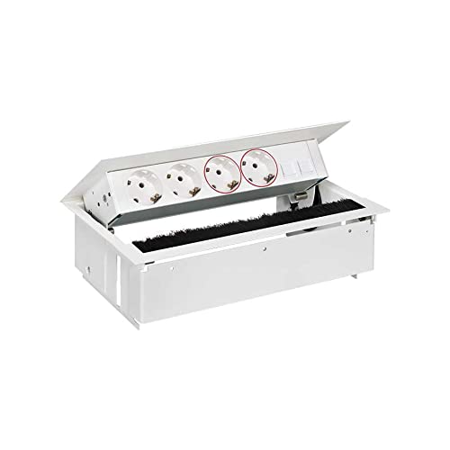 Solution anti câbles emmêlés Simon 400 avec couvercle brosse pour table
