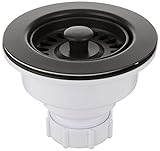 Houzer 190-9265 Sink Strainer for 3.5-Inch Drain Openings, Matte Black