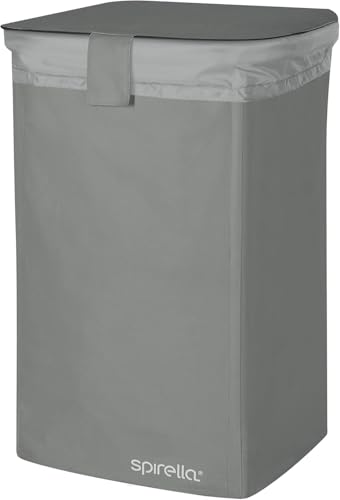 Panier à linge 50 litres gris Spirella Classic bac de rangement textile