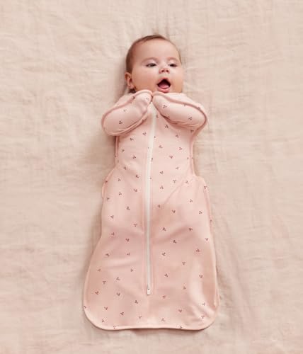 Image of Love to Dream Swaddle Up Bamboo, Arms Up Position, Soft and Luxurious 100% Viscose from Bamboo - Wearable Blanket - 1.0 TOG - (20-24C) Ideal for Moderate Temps, Newborn 5-8.5lbs, Cherries Blush