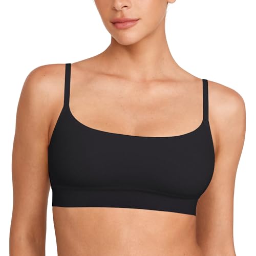 Image of INLYRIC Women's Cotton Bralette - Wireless Unlined Sleep Comfortable Seamless Cami Bra
