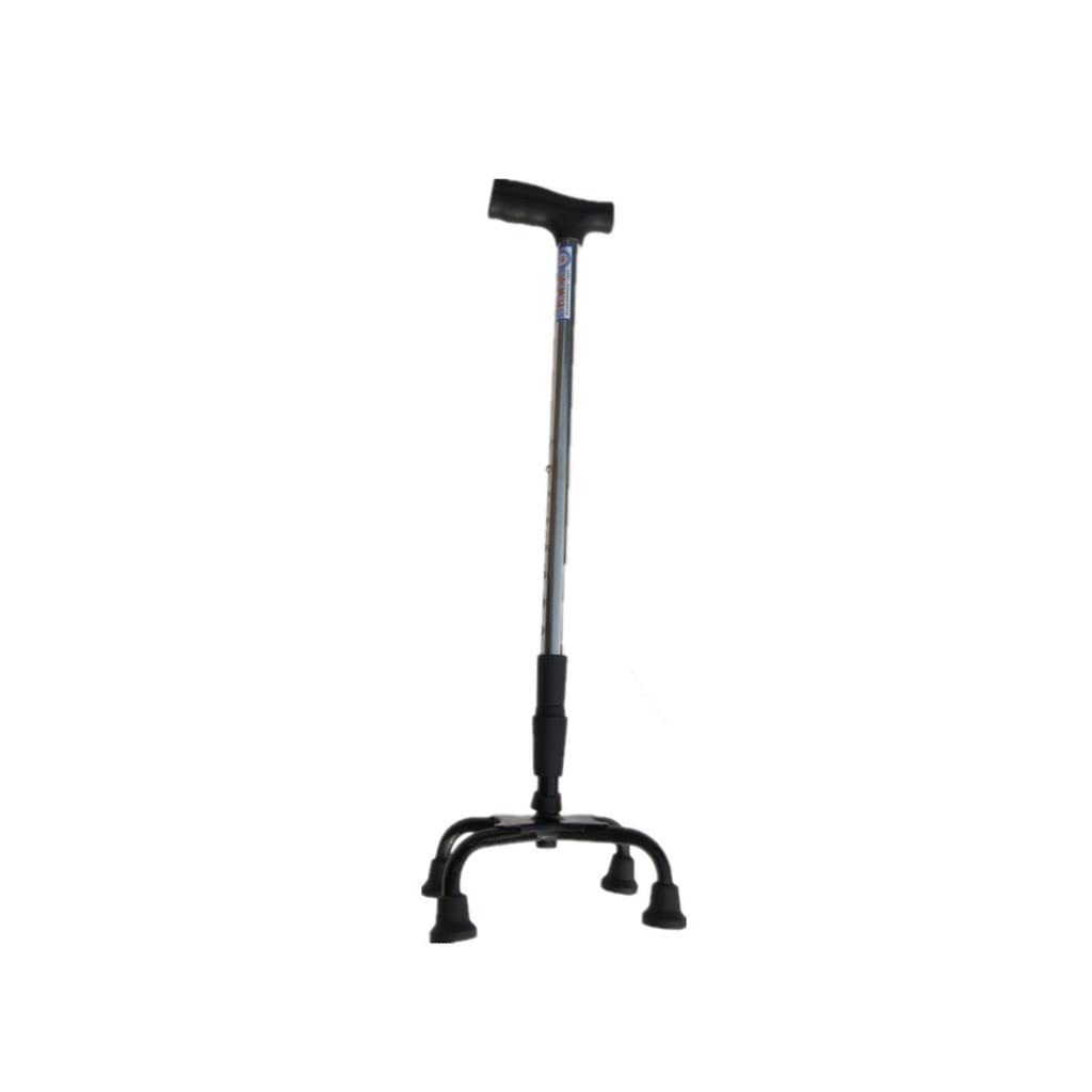 XMING Bastón de Cuatro ángulos for Ancianos, bastón de Cuatro Patas, bastón telescópico Ajustable, Andador for Ancianos, Ejercicio de rehabilitación