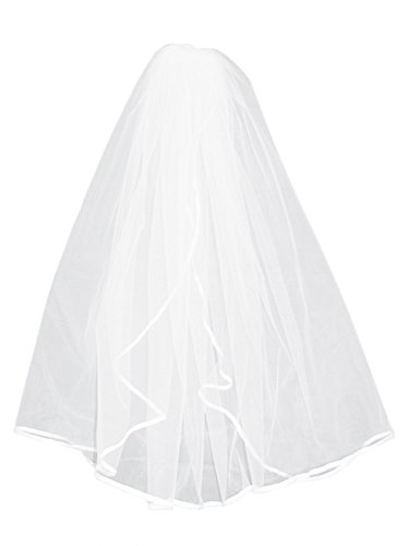 queenshiny® Ladies Wedding White Elegent Retro Veil (Blanc)