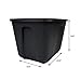 Mainstay Storage Totes Easy to Transport, 18 gal, Black, Set of 8