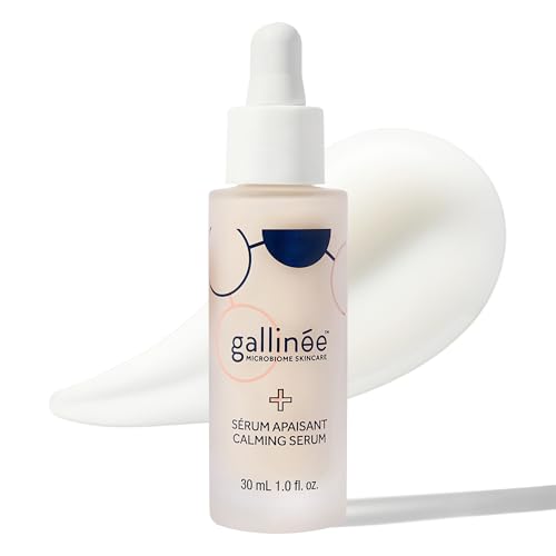 Gallinée Calming Face Serum – Feuchtigkeitsserum gegen Rötungen und Juckreiz mit marinen Präbiotika, Probiotika und fermentiertem Hafer – Dermatologisch getestet für empfindliche Haut – 30 ml