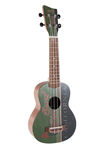 Gewa Ukulélé soprano Manoa Seaside K-SO-SC Surf Club avec sac rembourré - Les Beatles, Paul McCartney, John Lennon, RIngo Starr, George Harrison Gewa Ukulélé soprano Manoa Seaside K-SO-SC Surf Club avec sac rembourré