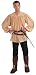 Forum Novelties Men's Extra-Large Medieval Costume Shirt, Beige, X-Large