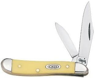 Case Peanut Yellow Chrome Vanadium 2.88 in. Pocket Knife