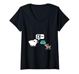 Damen {Daebak} Amazing Incredible Herren Koreanisches T-Shirt in Hangul T-Shirt mit V-Ausschnitt