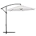 Lola Home Parasol excéntrico de Aluminio con ventilación para jardín de 270 cm (Crudo)