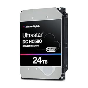 Western Digital Ultrastar DC HC580 WUH722424ALE604 0F62798 24TB 7.2K RPM SATA 6Gb/s 512e 3.5″ Disco duro empresarial (renovado)