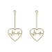 Produktbild Ms. Swan s. Swan 925 Sterling Silber Zirkonia Herz Ohrringe Gold für Damen Frauen Mädchen
