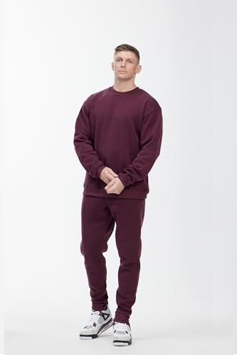 Men's Casual Crewneck Sweatshirt 3 Pack Fleece Long Sleeve Basic Pullover Sweatshirt for Men4