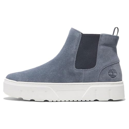 Timberland Timberland Women's Laurel Court Mid Pull On Sneaker, Dark Blue Suede, 9 Medium