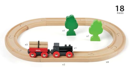 BRIO Classic 33042 Petit Circuit de Train En Foret Coffret complet 18 pièces Circuit de train en bois 100% bois FSC®® Jouet pour garcons et filles à partir de - vue 3