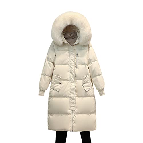 Veste en duvet Roquorl femme manteau d'hiver double face à col fourrure