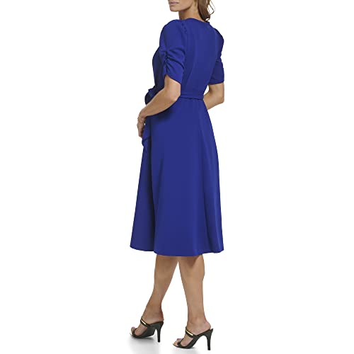 Image of DKNY Women's Jewel Neck Scuba Crepe Dress