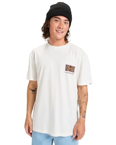 T-shirt à manches courtes blanc Quiksilver Evo Crisis vêtement homme grande taille XXL épuré