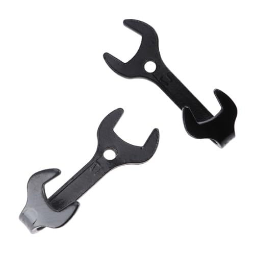FOMIYES 2 Ganchos de Hierro Forjado Negro Estilo Industrial Vintage, Gancho para Colgar Ropa y Toallas, Perchero Reutilizable para Organización en Baño, Dormitorio y Cocina