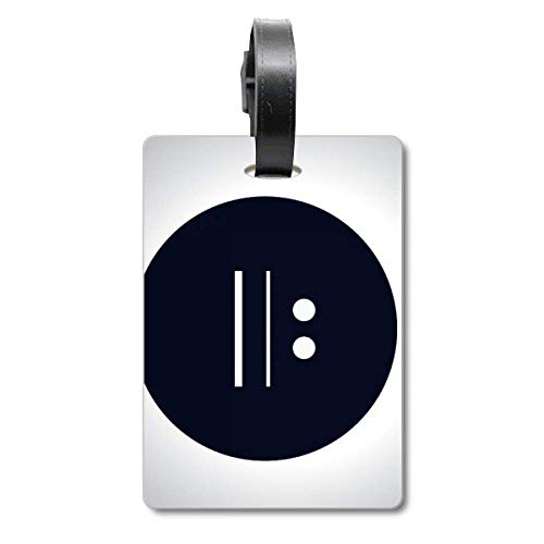 Étiquette d'identification pour valise voyage noire au design signature chic