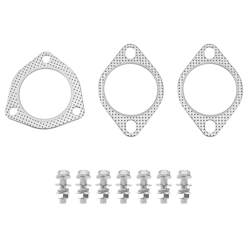 LT Easiyl Car 2.75 inch 70mm Exhaust Gasket kit with Bolts & Nuts Compatible with Honda Civic Compatible with Acura Intergra