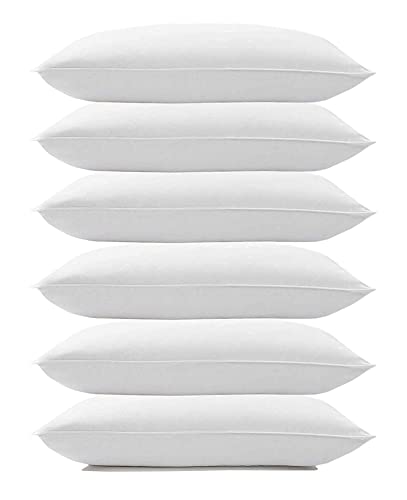 Image of Microfiber Soft White Pillows | Pillows for Sleeping White - Set of 6 (Size - 16x24 Inches Or 40x60 cm) - Pack of 6