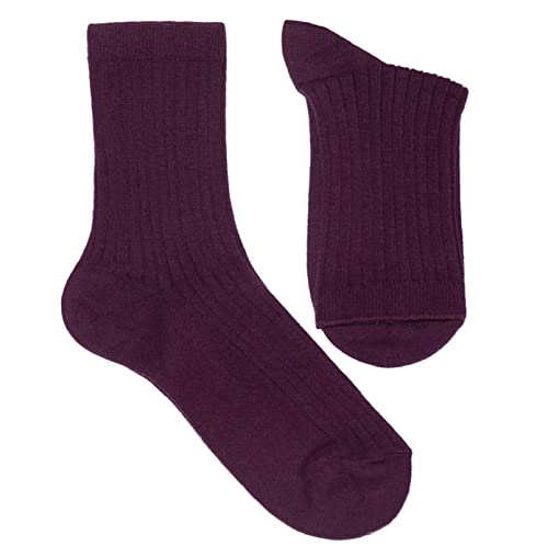 Weri Spezials Calcetines para hombre, estilo casual, de negocios, divertidos, de algodón, en varios colores naturales. uva. 43-46