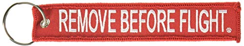 1x Remove Before Flight Red/White Key Chain 5.5 x 1 by Apex Imports(1 Pack)