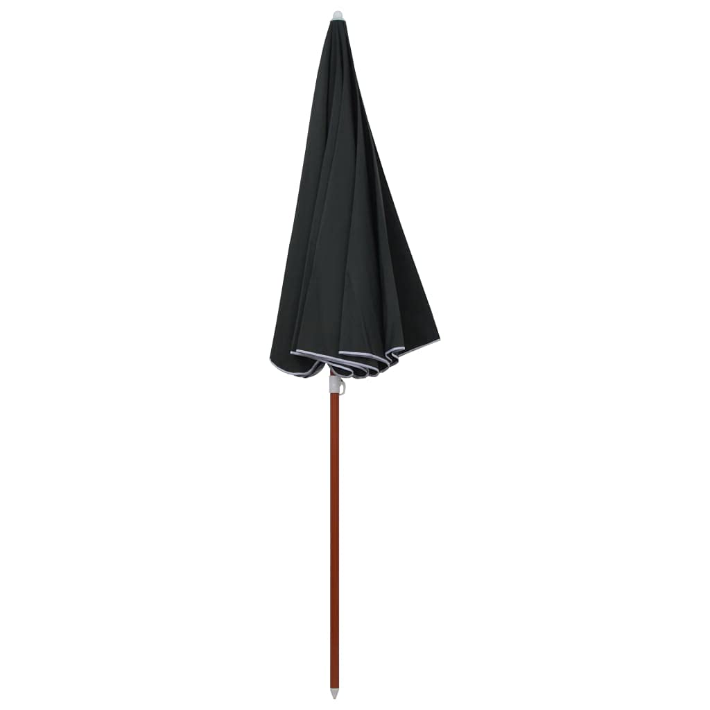 vidaXL Parasol ogrodowy na stalowym słupku, 240 cm, antracytowy