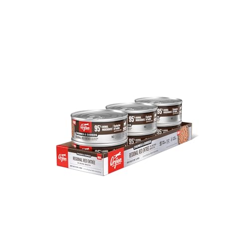 ORIJEN Chunks & Shreds Wet Cat Food Regional Red Entrée 5.5oz Cans (6 Count)
