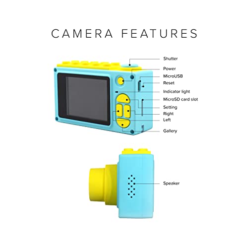 Myfirst Camera 2 Waterproof Kids Camera Mini 8Mp 1080P Hd Camcorder With Free 16Gb Microsd Card Included And Microsd Support Slot Video Taking Function And Preset Frames (Blue) #TOP6