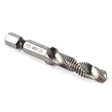 Kombi Gewindebohrer M8, Gewindebohrer M8, M8 Bohrer, HSS-Sechskantbohrer, Punktgewindebohrer Handwerkzeuge für Holzbohrungen, Weichmetall, Aluminium, Eisen