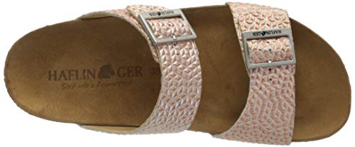 Image of HAFLINGER Andrea Elegant Leather Sandals with Rubber Sole and Cork Latex Footbed Unisex